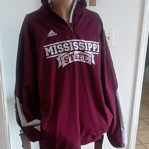 Adidas Mississippi State Burgundy Jacket